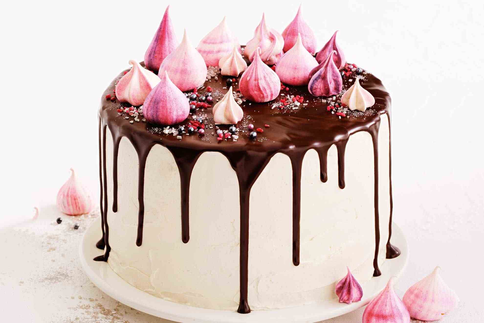 Décoration De Gâteau '3 Ans' Fille - Set Avec Nuage Arc-en-ciel, étoiles, Ballons - Rose Et Multicolore